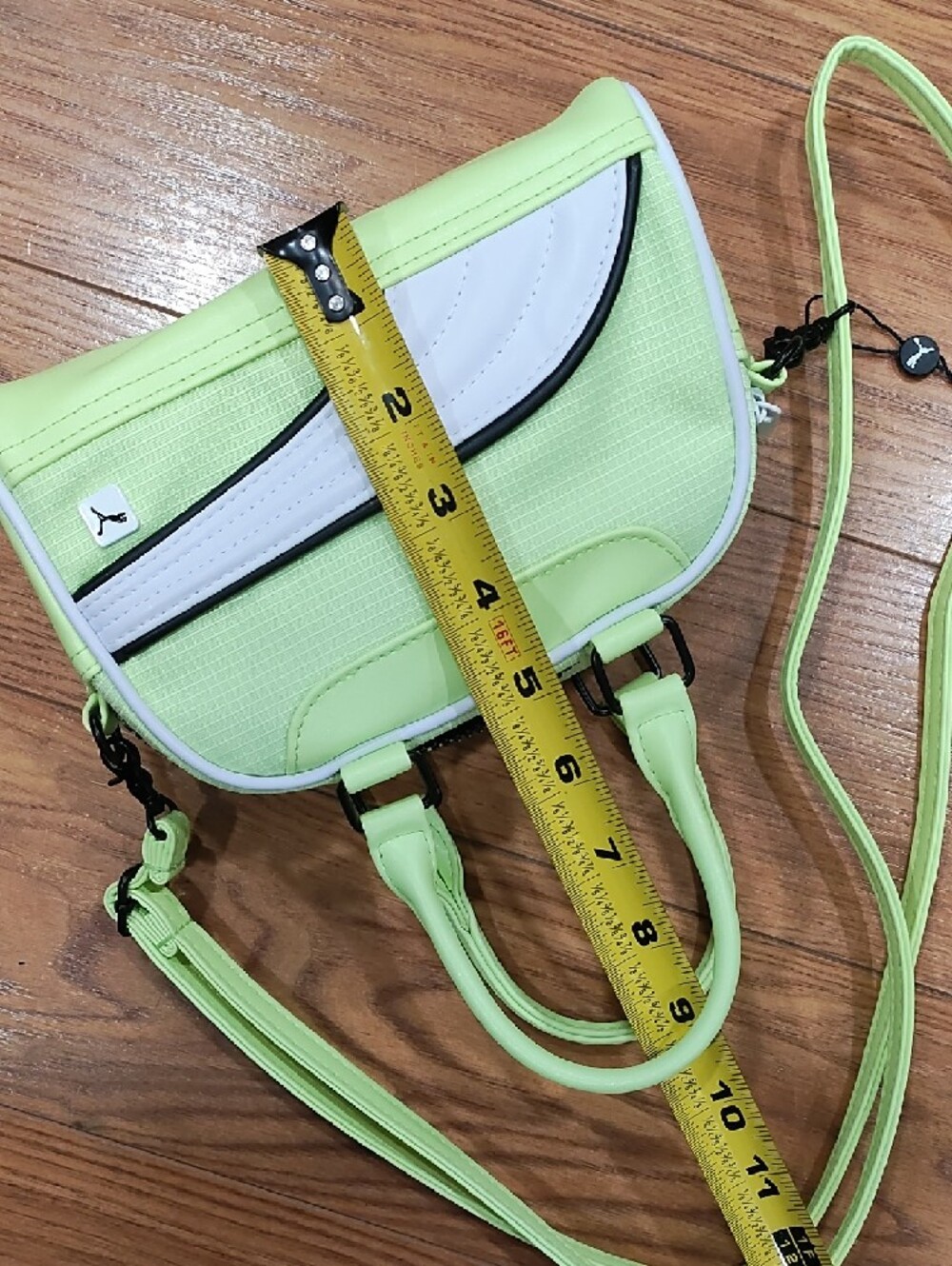 Puma Neon Lime Mini Satchel with White Accent - Picture 6 of 6
